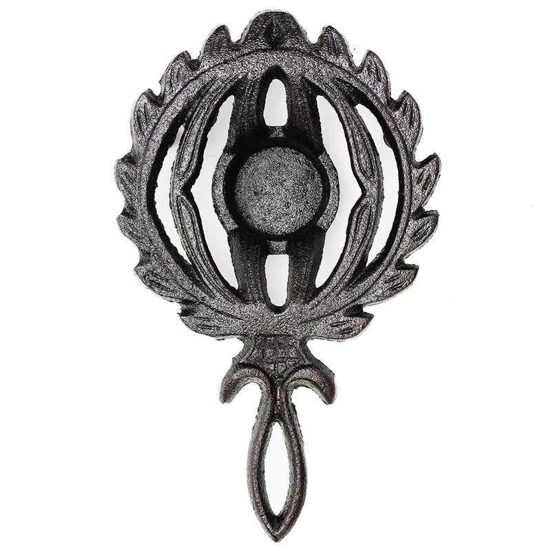 Sungmor Cast Iron Tealight Warmer with Pretty Flame Shape Design, Functional Table Trivet Candle Holder for Warm Dishes, Pots, Soups, Milks, Teas, Coffee, Great Heater for Melt Butter, Sealing Wax - Image 1